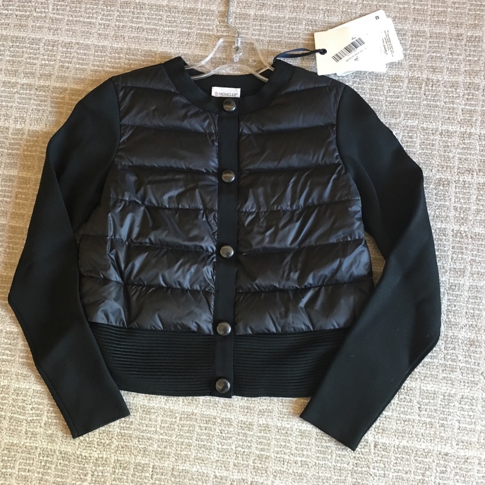 Black Moncler lightweight jacket XS tags on NW